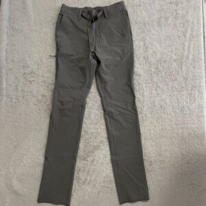 NEW LANDS' END Cargo Men's 31 Outrigger Hiking Outdoor Pants Gray Raw hem